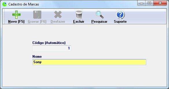 Cadastro de Marcas - Gerenciador Eficaz